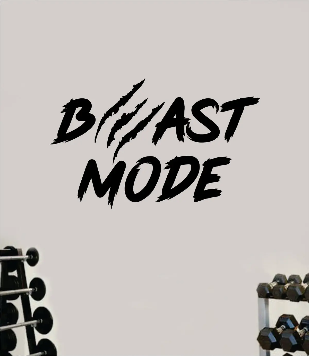 Beast Mode V5 Wall Decal Home Decor Bedroom Room Vinyl Sticker Art Teen Work Out Quote Gym Fitness Lift Strong Inspirational Motivational Health 1
