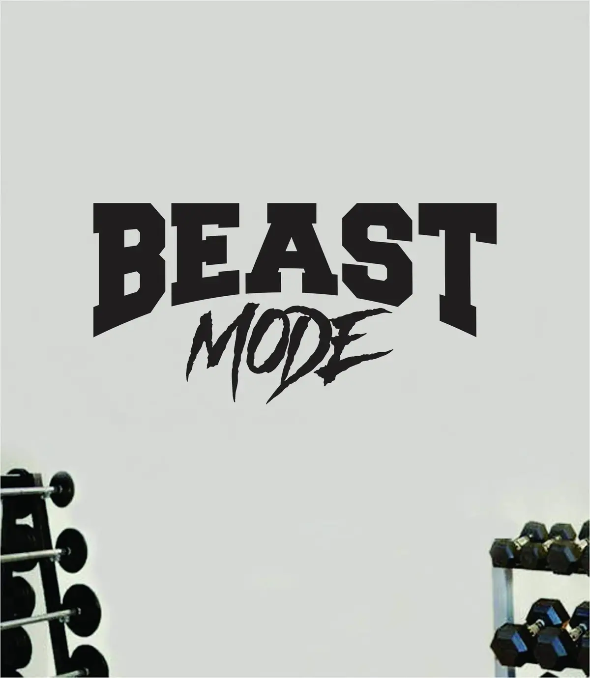 Beast Mode V6 Wall Decal Home Decor Bedroom Room Vinyl Sticker Art Teen Work Out Exercise Quote Gym Fitness Lift Strong Inspirational Motivational Health 1