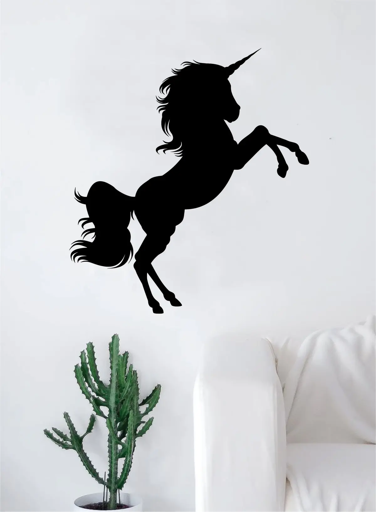 Beautiful Unicorn Silhouette Animal Design Decal Sticker Wall Vinyl Decor Art Living Room Bedroom Abstract Cool Teen Magical Horse 1