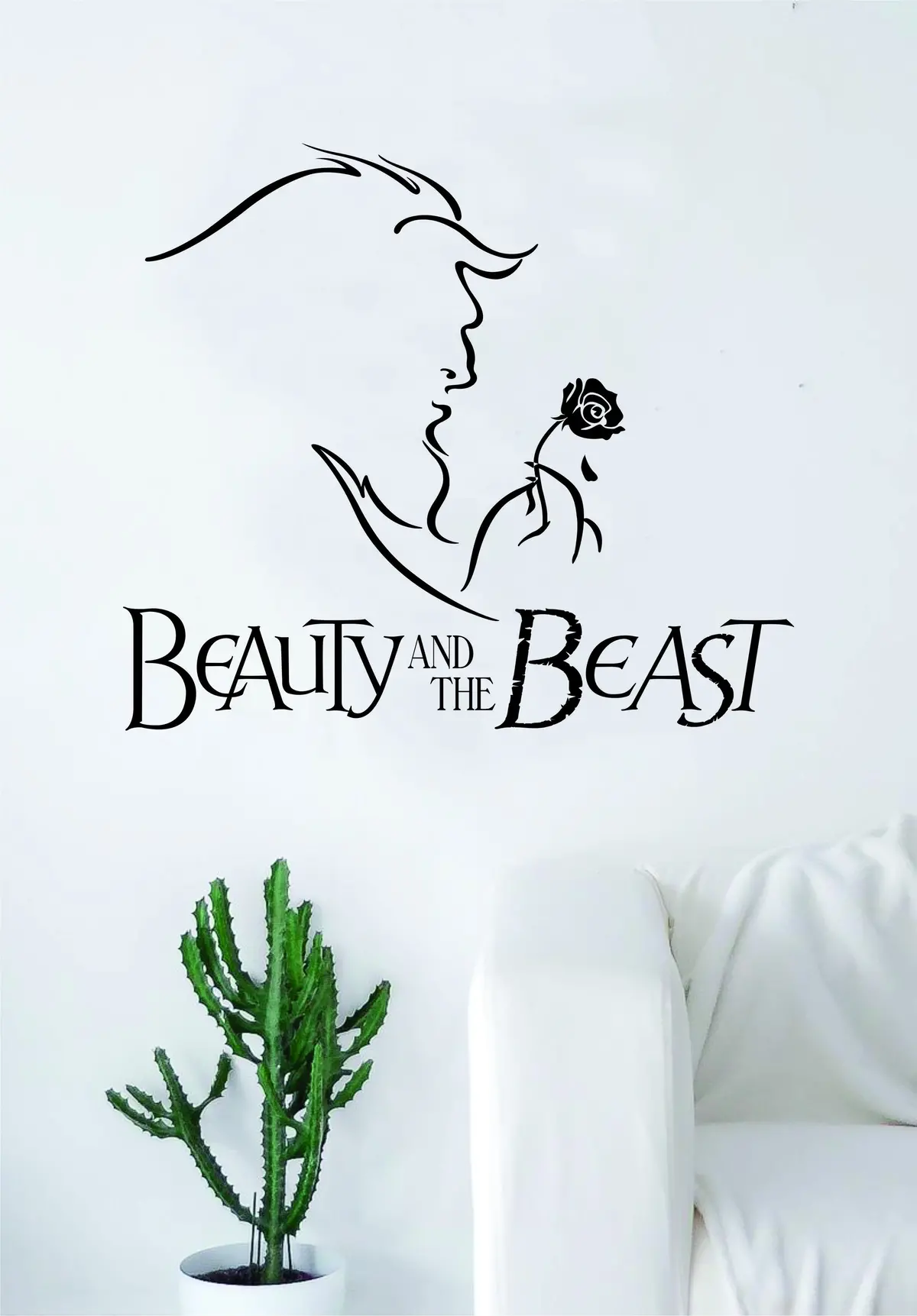 Beauty And The Beast Decal Wall Vinyl Art Decor Bedroom Living Room Decor Movies Teen Girls Disney Nursery 1