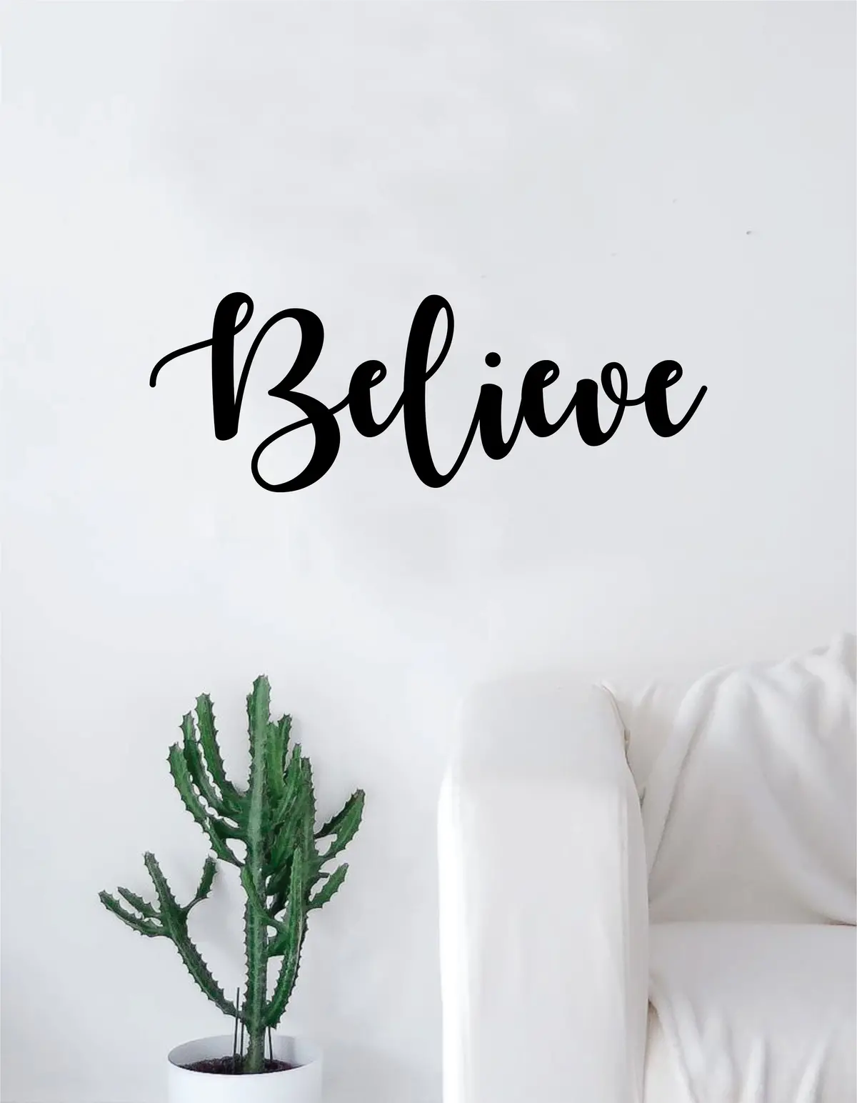 Believe Quote Decal Sticker Wall Vinyl Art Home Decor Decoration Teen Inspire Inspirational Motivational Living Room Bedroom 1