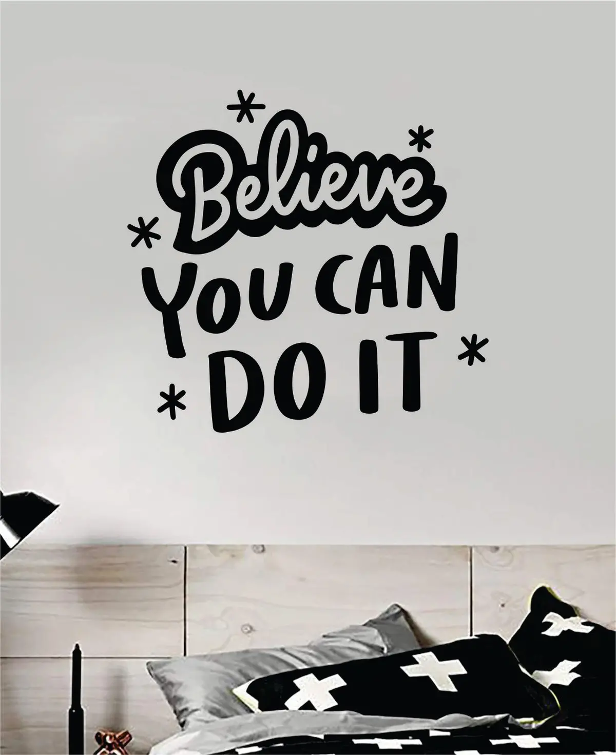 Believe You Can Do It Quote Wall Decal Sticker Bedroom Room Art Vinyl Inspirational Motivational Kids Teen Baby Nursery School Girls 1