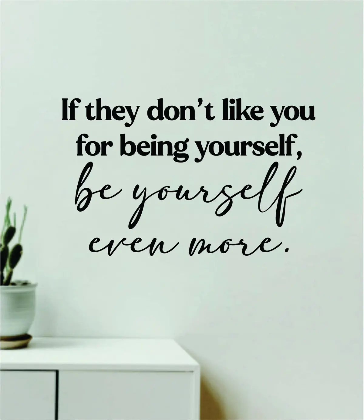 Be Yourself Even More Wall Decal Home Decor Bedroom Room Art Vinyl Sticker Quote Inspirational Girls Lyrics Music Taylors Version Eras Tour Swiftie 1