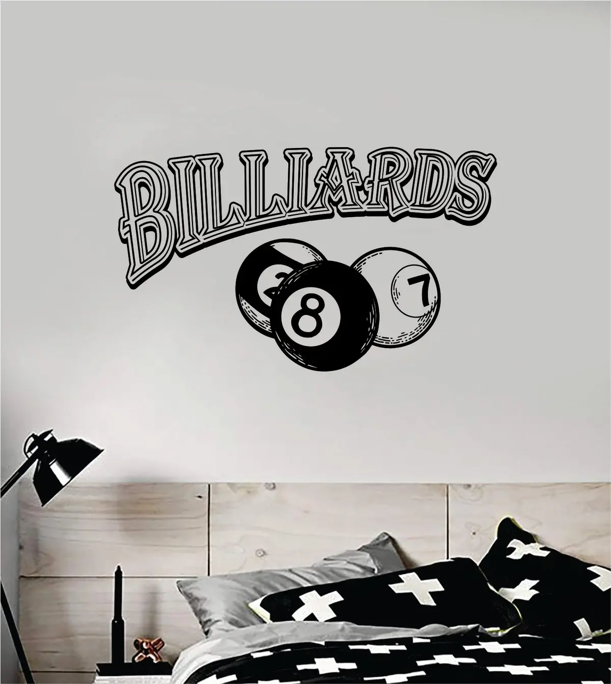 Billiards Wall Decal Sticker Room Bedroom Vinyl Art Decor Girl Boy Teen Kids Sports Pool Hall Bar Man Cave Dad Men 1