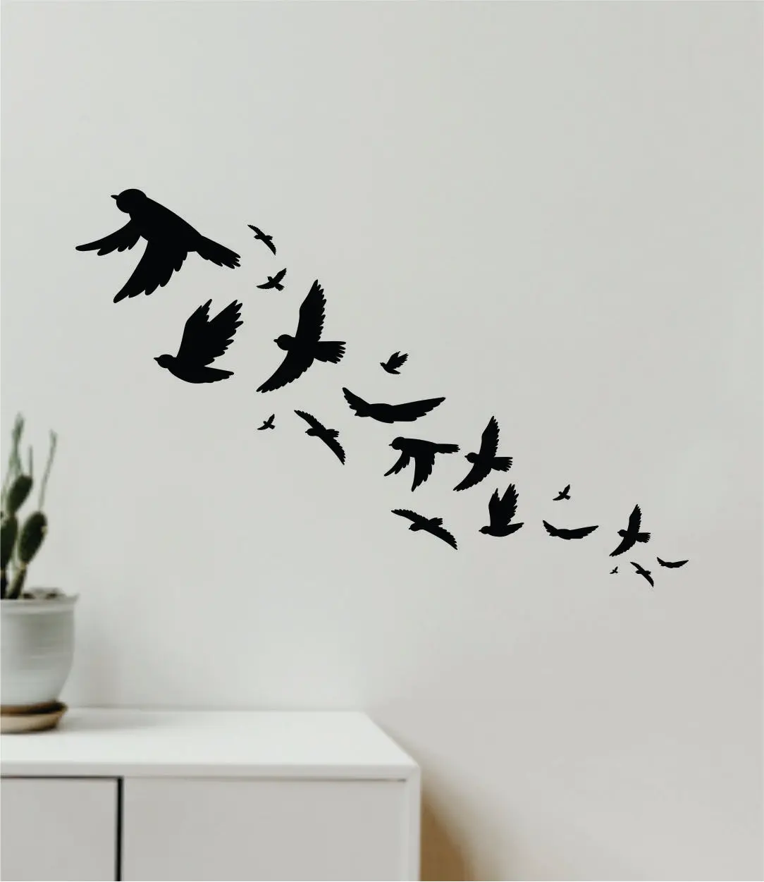 Birds Flying V3 Wall Decal Home Decor Sticker Room Art Vinyl Beautiful Animal Nature Cute Baby Nursery Teen Kids School 1