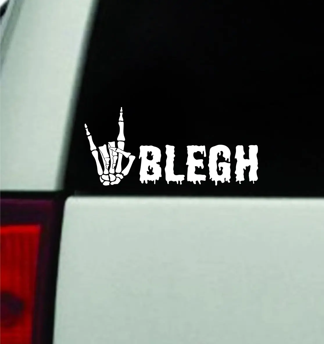 Blegh V7 Car Decal Truck Window Windshield Mirror Rearview Jdm Bumper Sticker Vinyl Quote Girls Music Emo Goth Screamo Hardcore Metal Rock Concert Blegh 1
