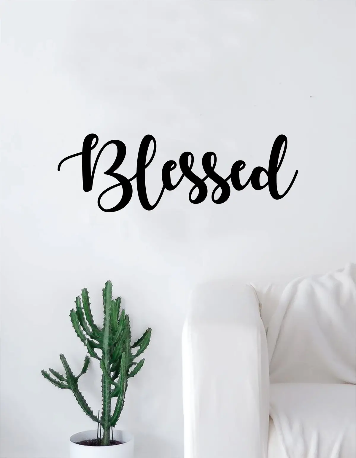 Blessed Quote Decal Sticker Wall Vinyl Art Home Decor Decoration Teen Inspire Inspirational Motivational Living Room Bedroom 1