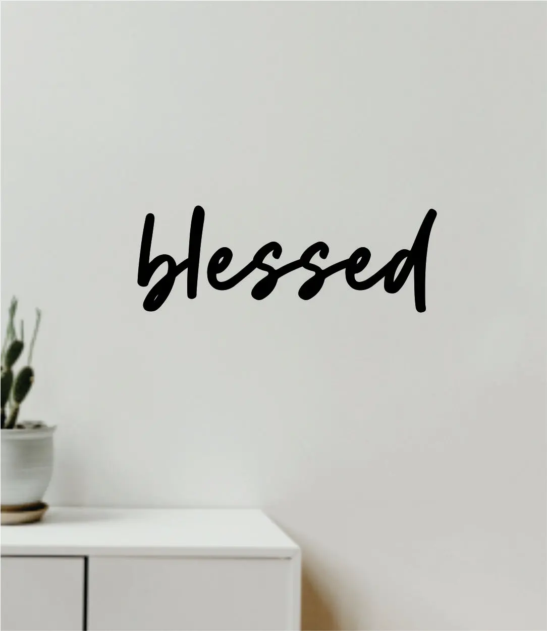 Blessed V2 Decal Sticker Quote Wall Vinyl Art Wall Bedroom Room Home Decor Inspirational Teen Baby Nursery Girls Religious 1