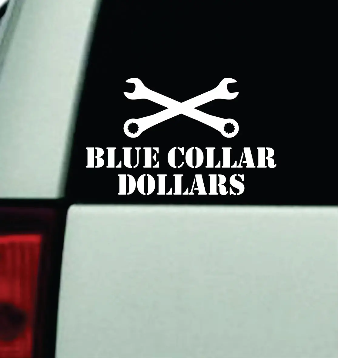 Blue Collar Dollars V4 Car Decal Truck Mirror Window Windshield Bumper Sticker Men Work Hard Union Dirty Hands 1