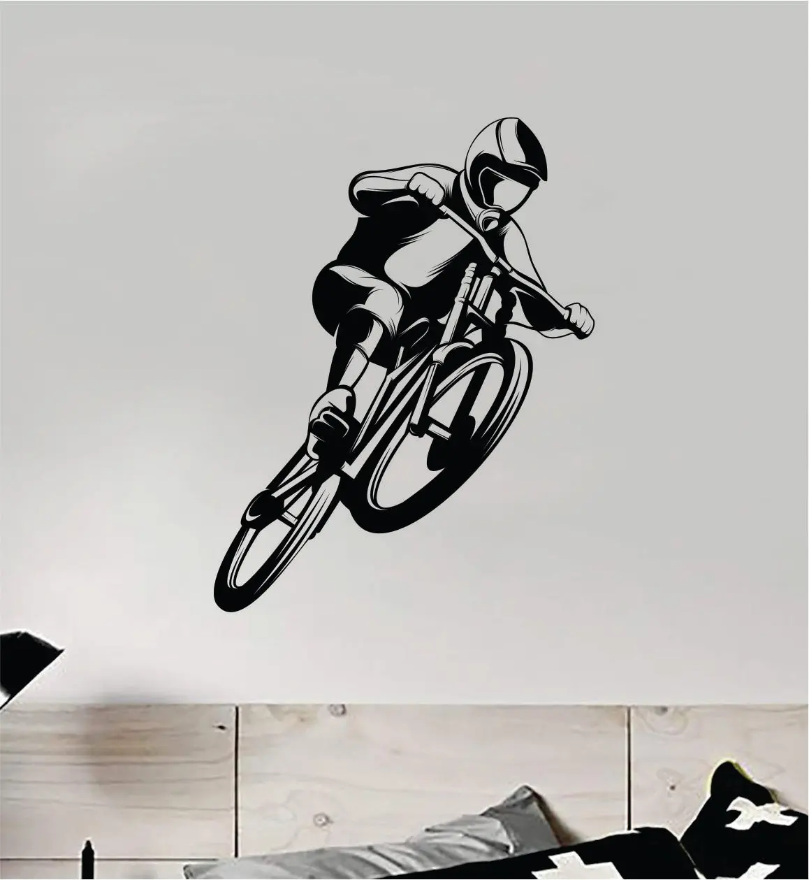 Bmx Biker V12 Wall Decal Home Decor Bedroom Vinyl Art Sticker Sports Teen Kids Bike Bicycle Boy Girl 1