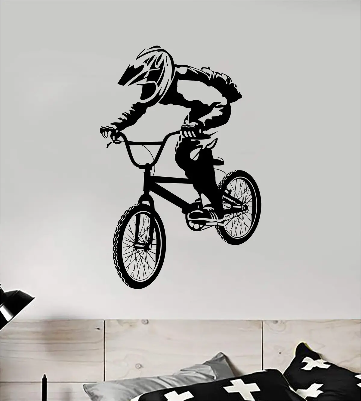 Bmx Biker V13 Wall Decal Home Decor Bedroom Vinyl Art Sticker Sports Teen Kids Bike Bicycle Boy Girl 1
