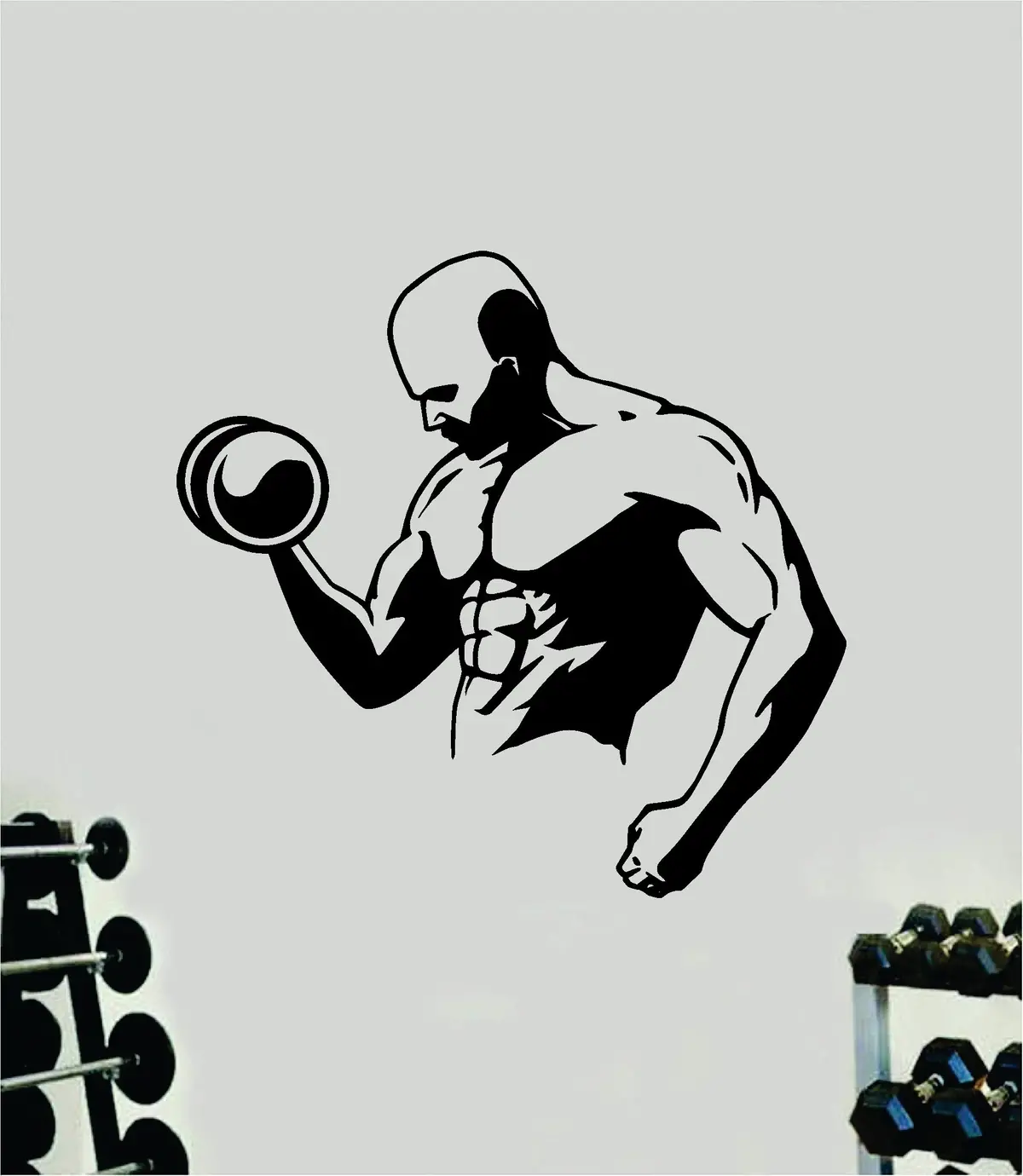 Bodybuilder V3 Wall Decal Sticker Vinyl Art Wall Bedroom Room Home Decor Inspirational Motivational Teen Sports Gym Fitness Beast Lift Health Exercise 1