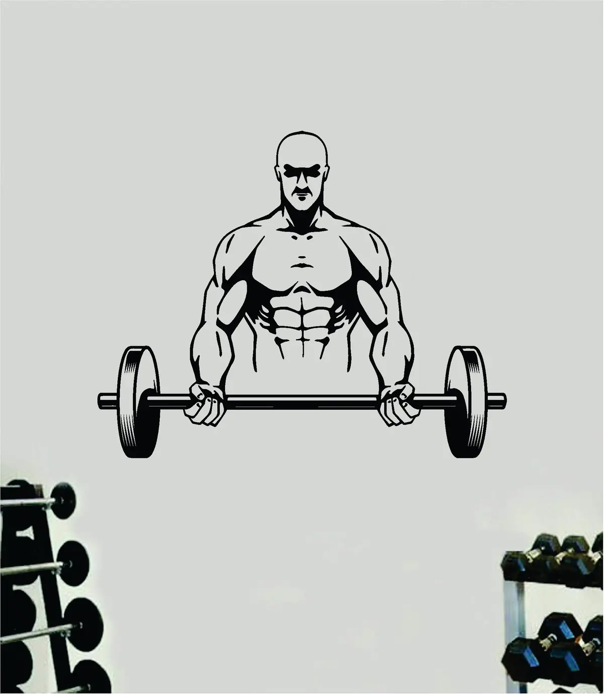 Bodybuilder V4 Wall Decal Sticker Vinyl Art Wall Bedroom Room Home Decor Inspirational Motivational Teen Sports Gym Fitness Beast Lift Health Exercise 1