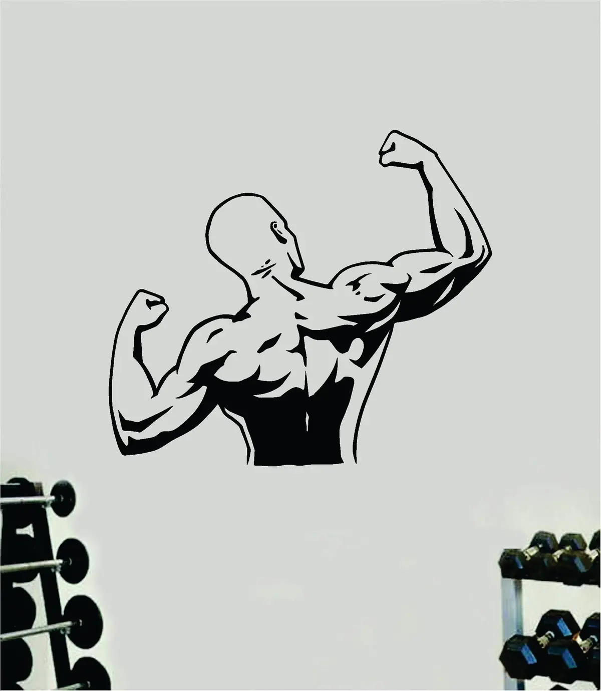Bodybuilder V5 Wall Decal Sticker Vinyl Art Wall Bedroom Room Home Decor Inspirational Motivational Teen Sports Gym Fitness Beast Lift Health Exercise 1