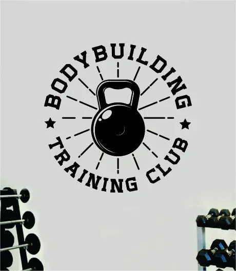 Bodybuilding Training Club Decal Sticker Wall Vinyl Art Wall Bedroom Room Home Decor Inspirational Motivational Teen Sports Gym Fitness Beast Lift Health Exercise 1