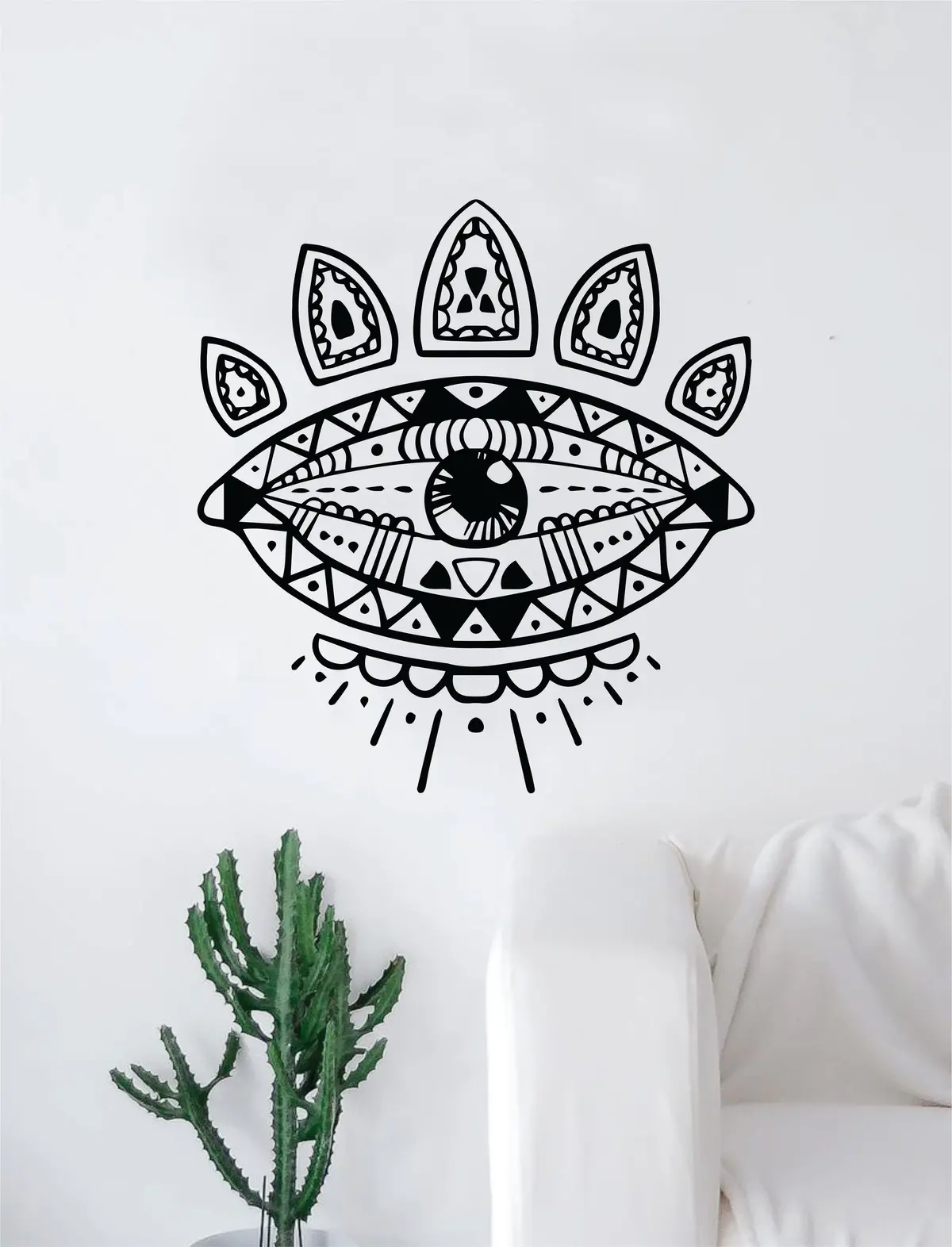 Boho Eye Decal Sticker Wall Vinyl Art Home Decor Teen Beautiful Yoga Namaste Mandala 1