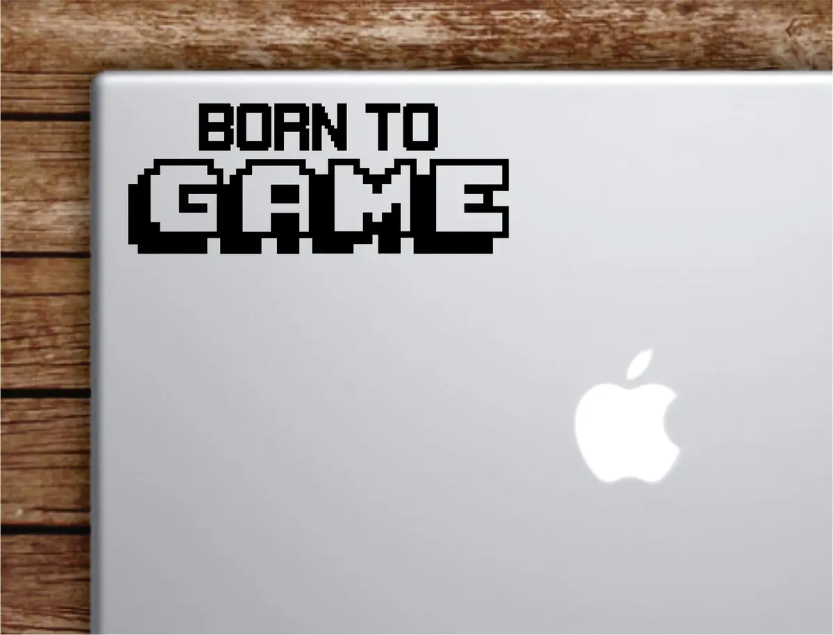 Born To Game Laptop Wall Decal Sticker Vinyl Art Quote Macbook Apple Decor Car Window Truck Kids Baby Teen Video Gamer Gaming Xbox Ps4 1