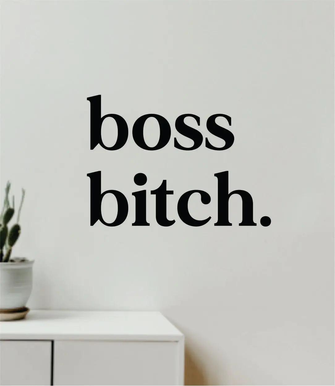 Boss B Quote Wall Decal Sticker Vinyl Art Decor Bedroom Room Girls Inspirational Motivational Beauty Make Up Lashes Brows 1