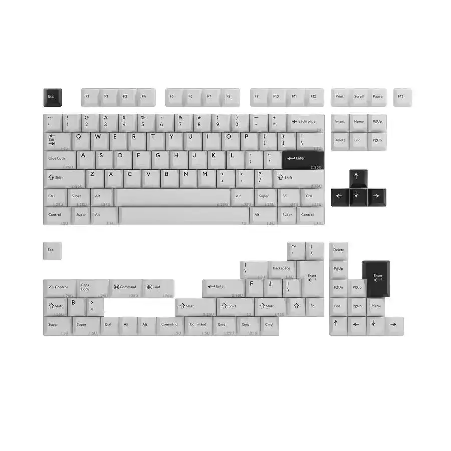 Pbtfans - Bow - Zestaw Keycapów Double-Shot Pbt 1