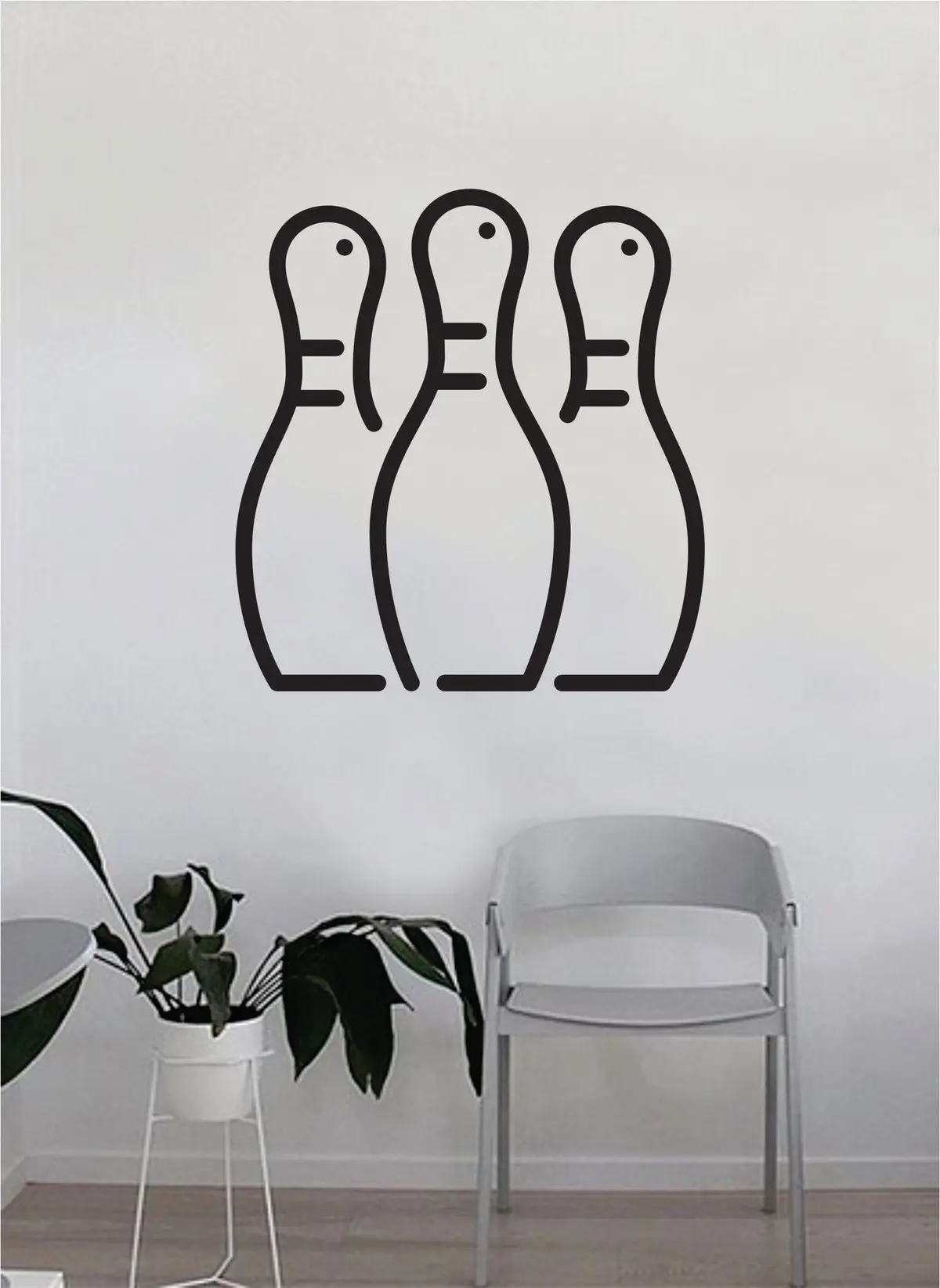 Bowling Pins Wall Decal Decor Art Sticker Vinyl Room Bedroom Home Teen Inspirational Sports Bowl Alley Lane 1