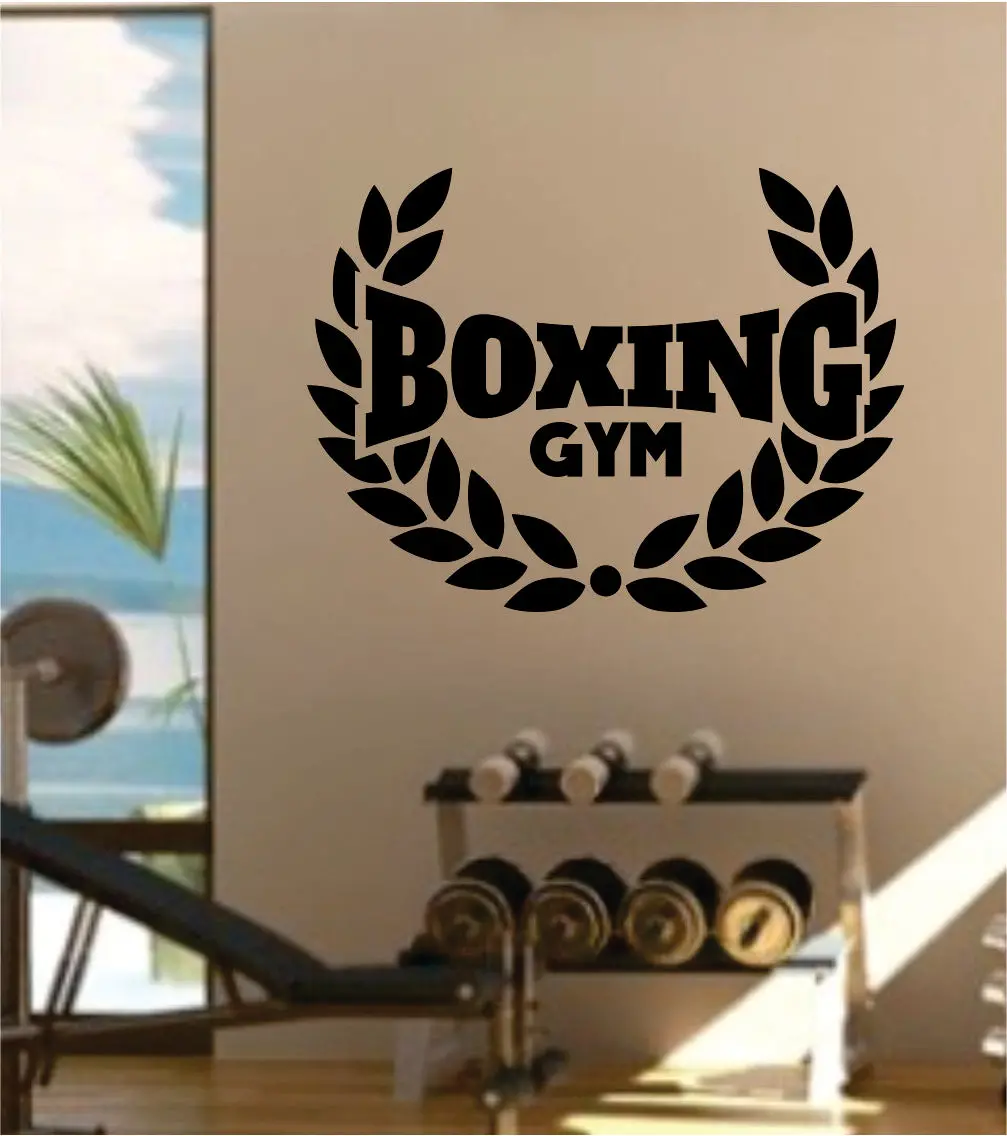 Boxing Gym Logo Wall Decal Sticker Vinyl Art Bedroom Living Room Quote Sports Box Fight Mma 1