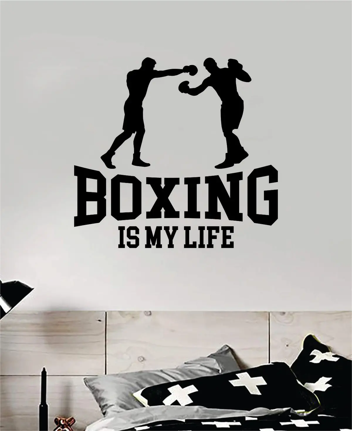 Boxing Is My Life V3 Wall Decal Decor Art Sticker Vinyl Room Bedroom Home Teen Inspirational Sports Kids Mma Fight Gloves Box Gym Train 1