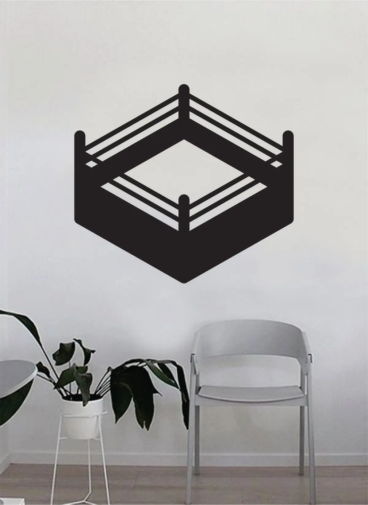 Boxing Wrestling Ring Wall Decal Decor Art Sticker Vinyl Room Bedroom Home Teen Inspirational Sports Kids Mma Fight Box 1