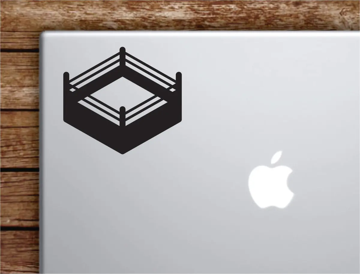 Boxing Wrestling Ring Laptop Wall Decal Sticker Vinyl Art Quote Macbook Apple Decor Car Window Truck Teen Inspirational Girls Sports 1