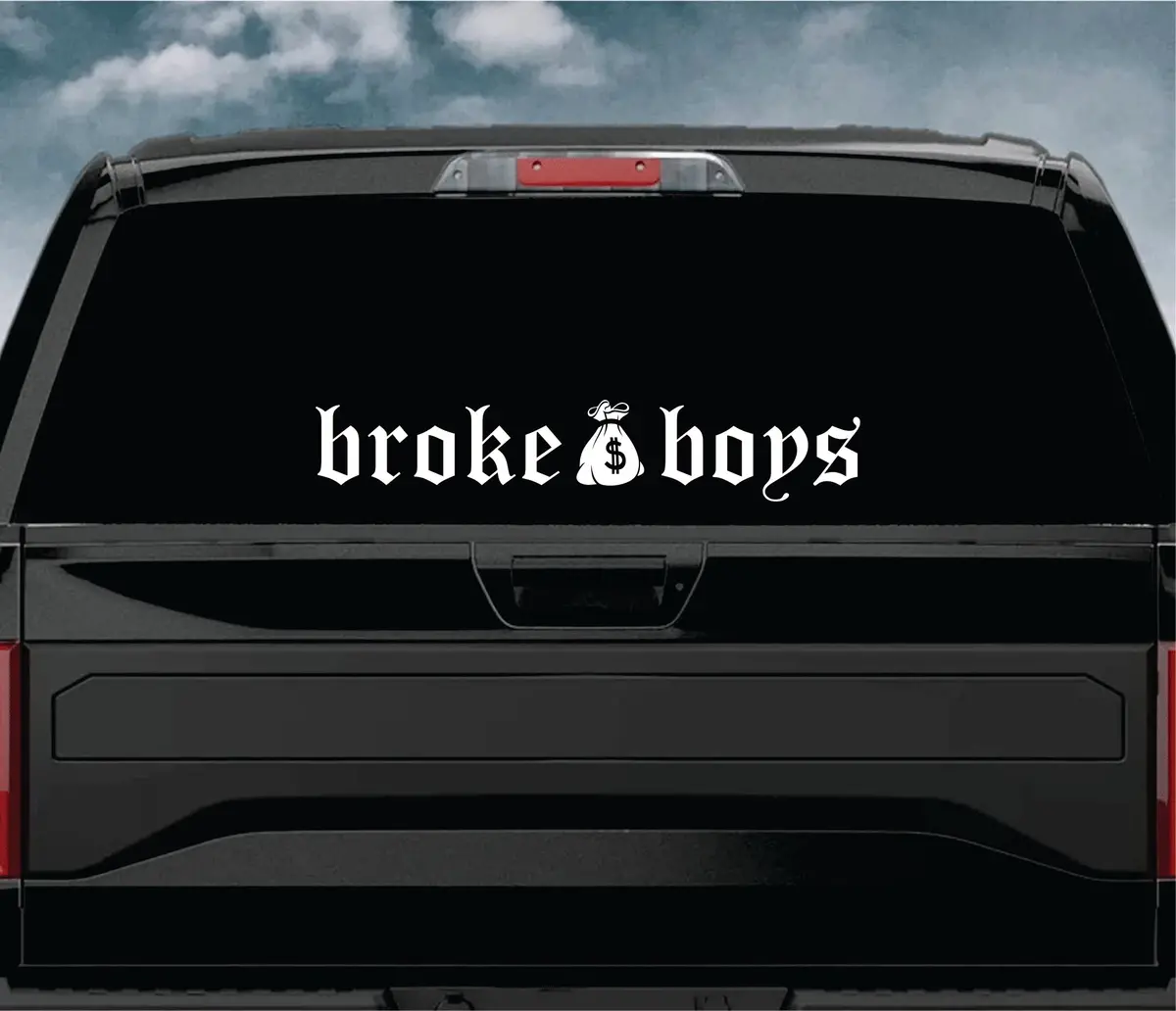 Broke Boys V3 Car Decal Truck Window Windshield Banner Jdm Sticker Vinyl 1