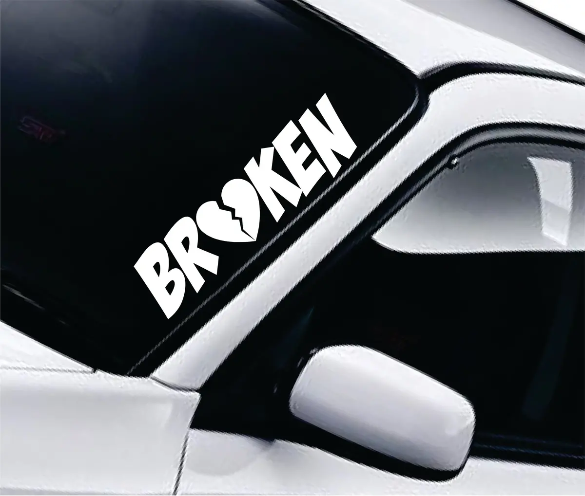 Broken Wall Decal Car Truck Window Windshield Jdm Sticker Vinyl Lettering Quote Boy Girl Funny Racing Sadboyz Sadgirlz Love Broken Heart Club Men 1