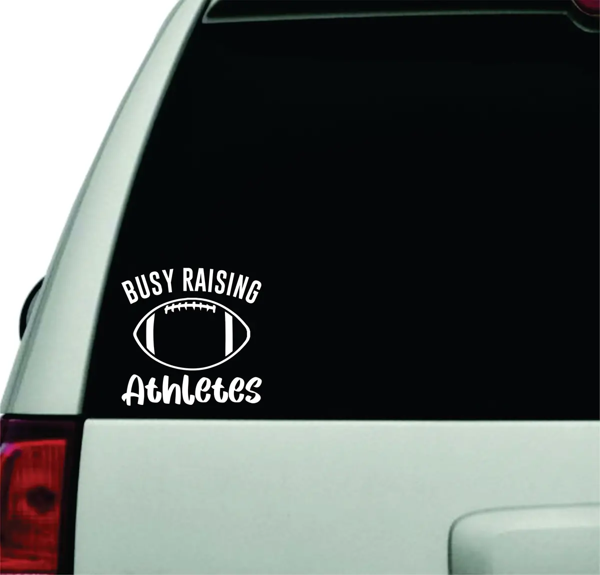 Busy Raising Athletes Football Wall Decal Car Truck Window Windshield Jdm Sticker Vinyl Lettering Quote Boy Girl Funny Mom Dad Baby Kids Sports Ball American 1