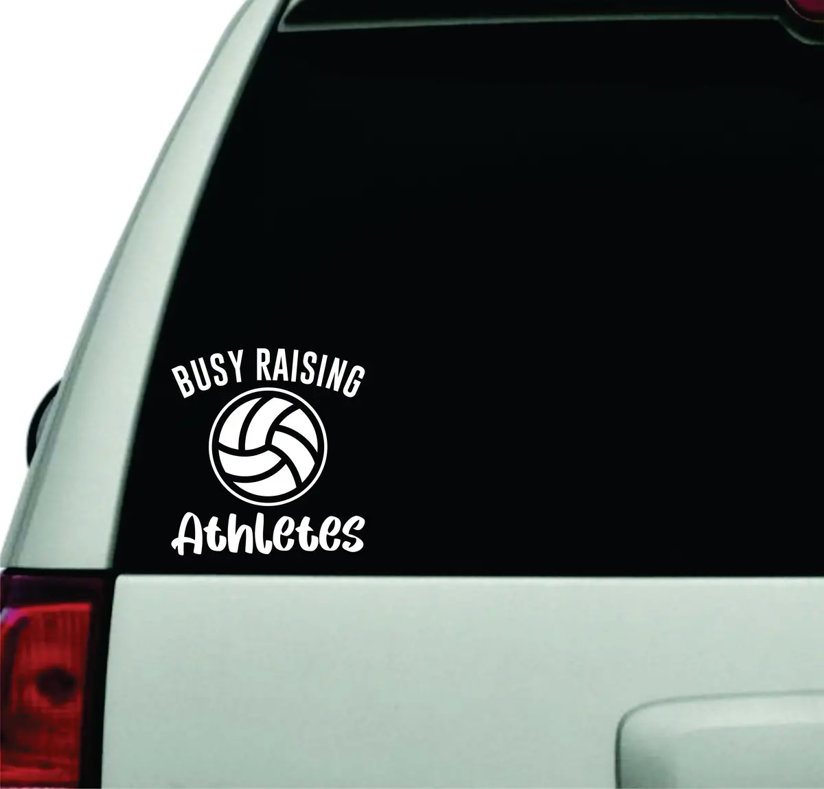 Busy Raising Athletes Volleyball Wall Decal Car Truck Window Windshield Jdm Sticker Vinyl Lettering Quote Boy Girl Funny Mom Dad Baby Kids Sports Ball 1