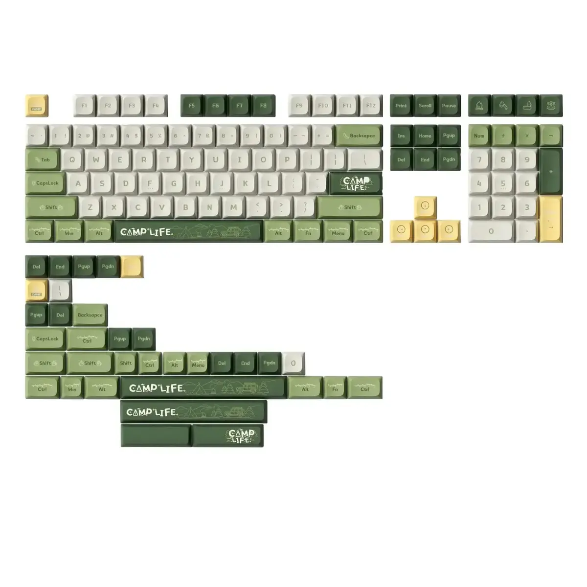 Keytok - Camp Life Dye-Sub Kda Pbt Keycaps 1