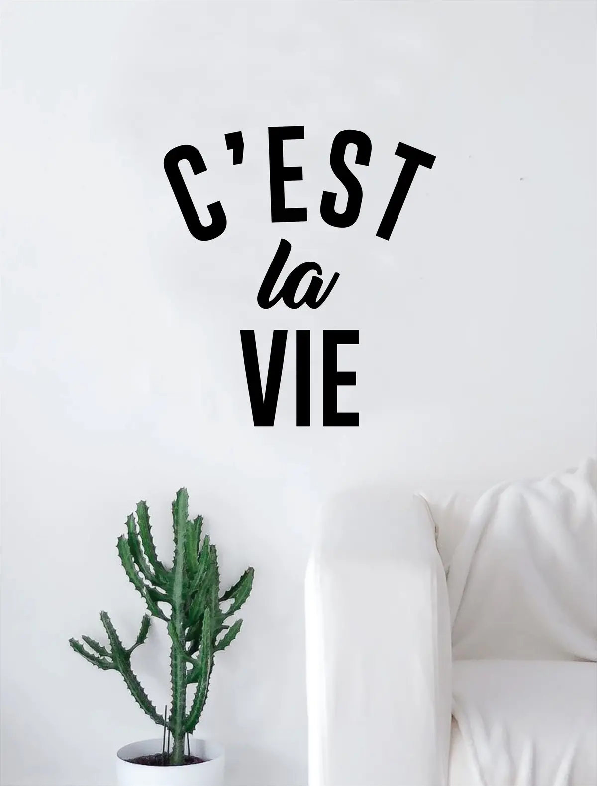C'est La Vie Quote Decal Sticker Wall Vinyl Art Home Decor Decoration Teen Inspire Inspirational Motivational Living Room Bedroom Such Is Life French 1