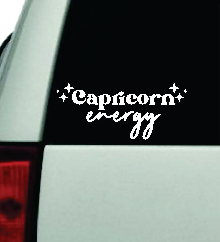 Capricorn Energy Car Decal Truck Window Windshield Jdm Bumper Sticker Vinyl Quote Boy Girls Funny Mom Women Trendy Cute Aesthetic Zodiac Sign Horoscope 1
