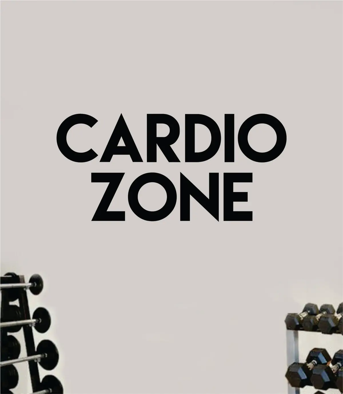 Cardio Zone Decal Sticker Wall Vinyl Art Wall Bedroom Room Home Decor Inspirational Motivational Teen Sports Gym Fitness Health Beast Running 1
