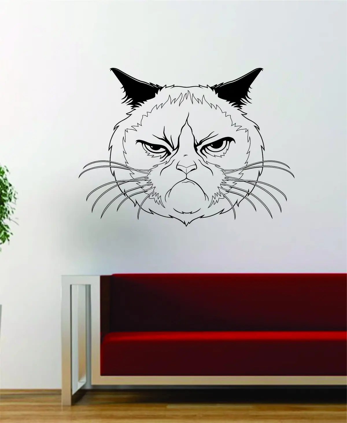 Cat Face V1 Funny Decal Sticker Wall Vinyl Art Home Room Decor Decoration Animal Pet Teen Kitten Kitty 1