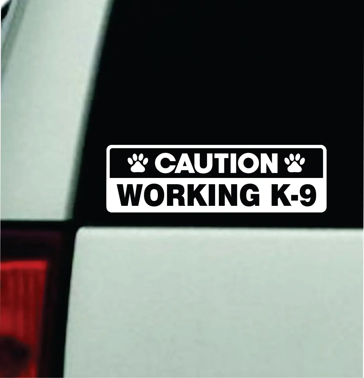 Caution Working K-9 Car Decal Bumper Sticker Truck Mirror Window Windshield Girls Men Service Dog 1