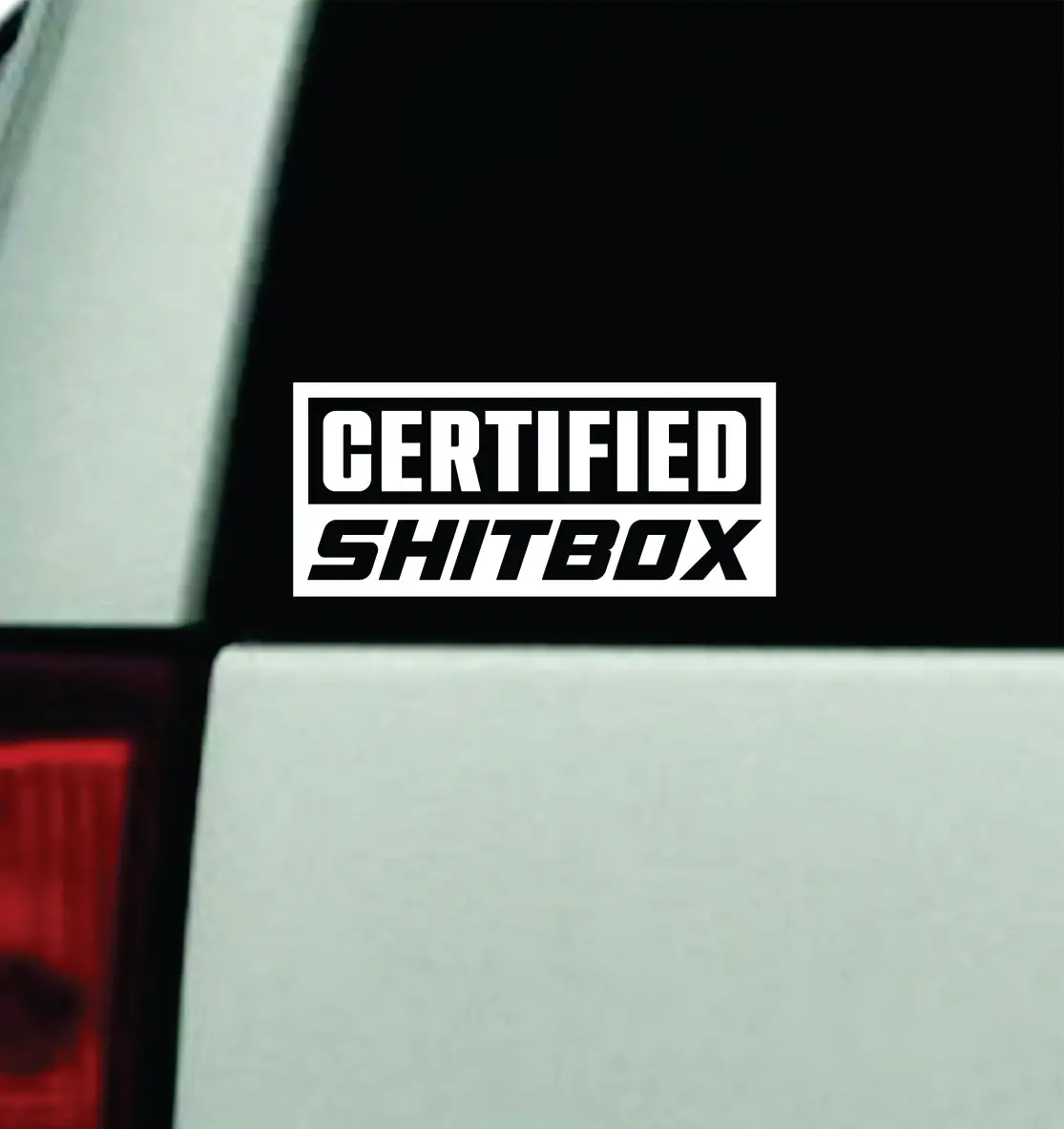 Certified Shtbox V4 Car Decal Truck Window Windshield Jdm Bumper Sticker Vinyl Quote Men Girls Funny Trendy Meme Racing Club Sadboyz 1