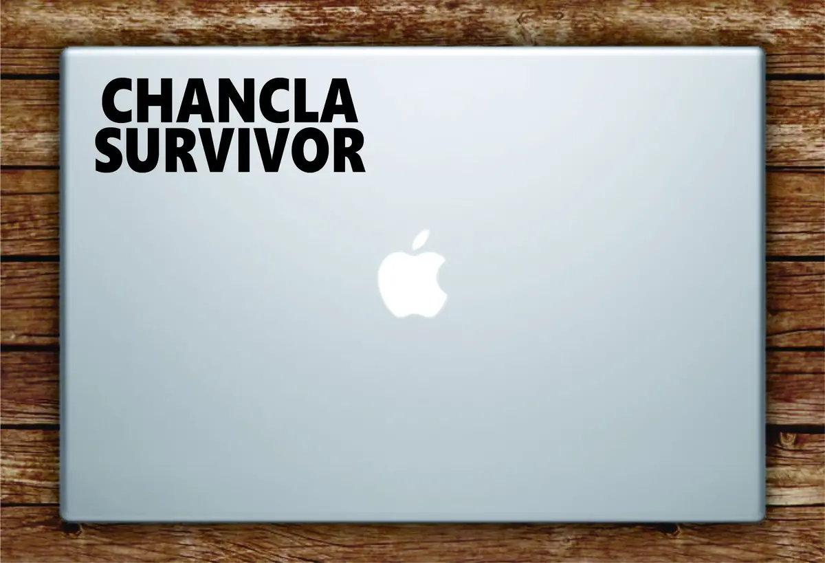 Chancla Survivor Laptop Apple Macbook Quote Wall Decal Sticker Art Vinyl Mexican Cute Funny Spanish 1