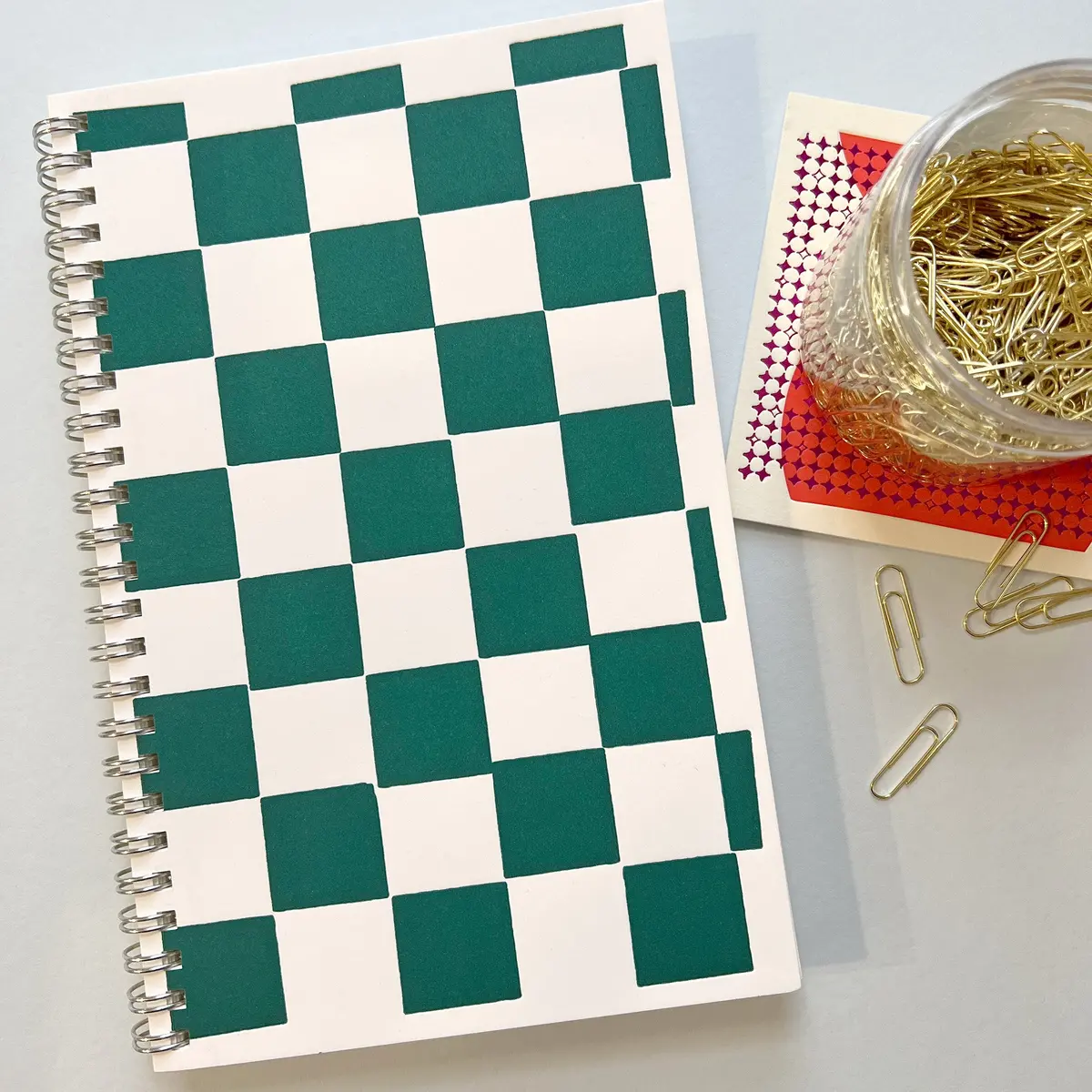 Teal Checkerboard - Journal 1