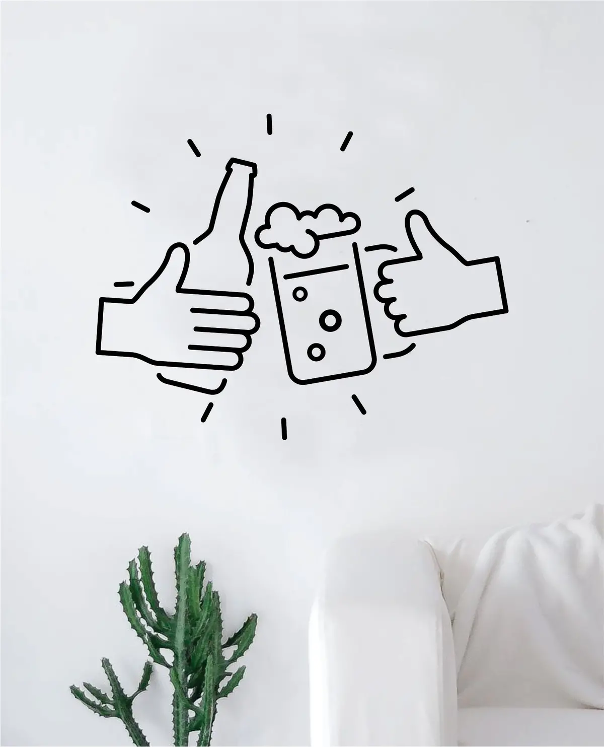 Cheers Wall Decal Decor Art Sticker Vinyl Room Bedroom Inspirational Home Drinks Bar 1