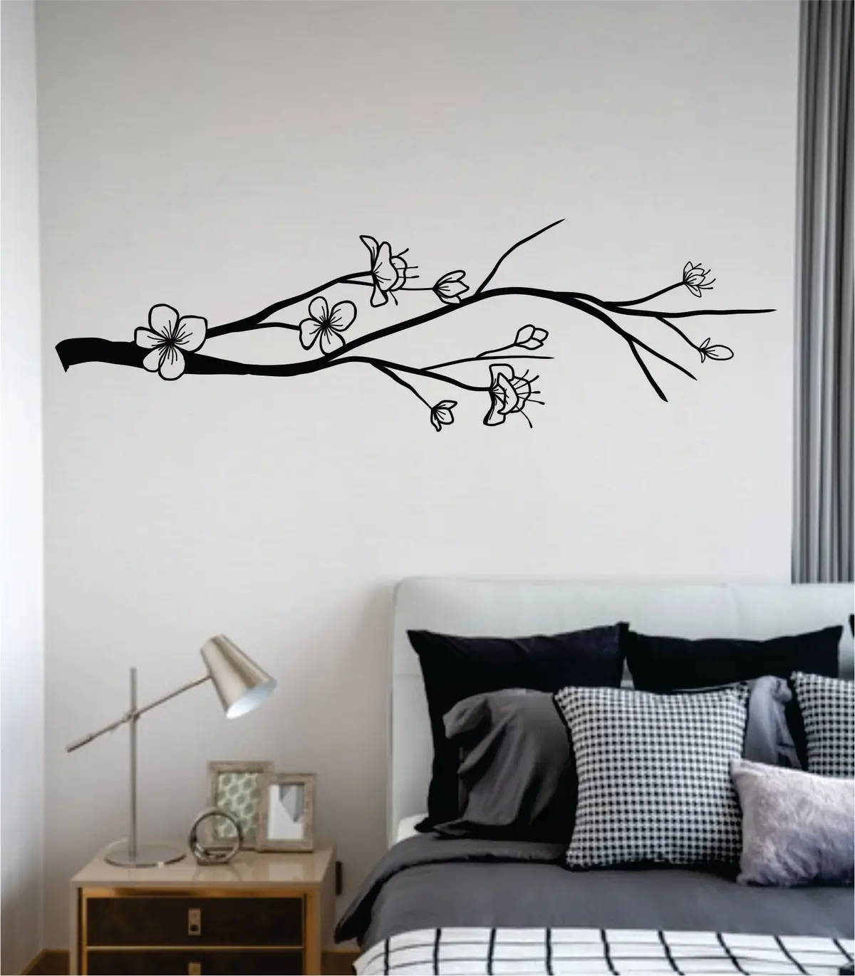 Cherry Blossom Tree Branch V2 Wall Decal Home Decor Sticker Art Vinyl Bedroom Boys Girls Teen Baby Nursery Nature Plants Flowers 1