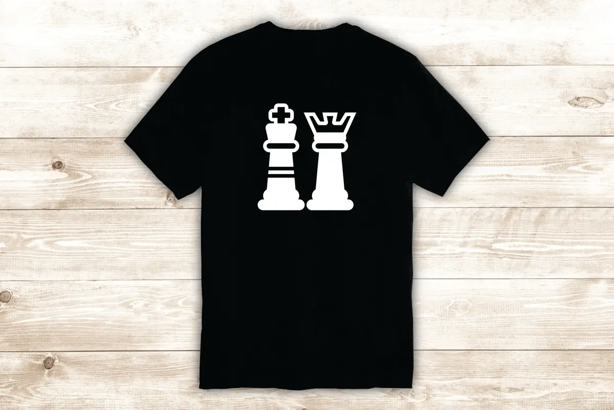 Chess T-Shirt Tee Shirt Vinyl Heat Press Custom Inspirational Quote Teen Board Game Smart King Queen 1