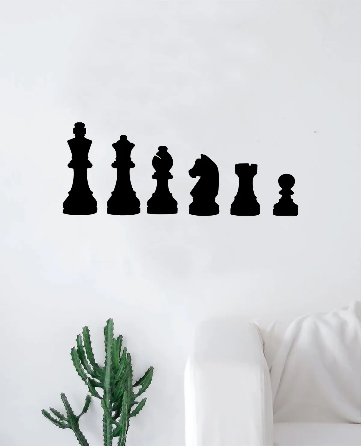Chess Pieces V2 Decal Sticker Wall Vinyl Art Wall Bedroom Room Home Decor Teen Inspirational Teen Kids Board Game Smart School 1