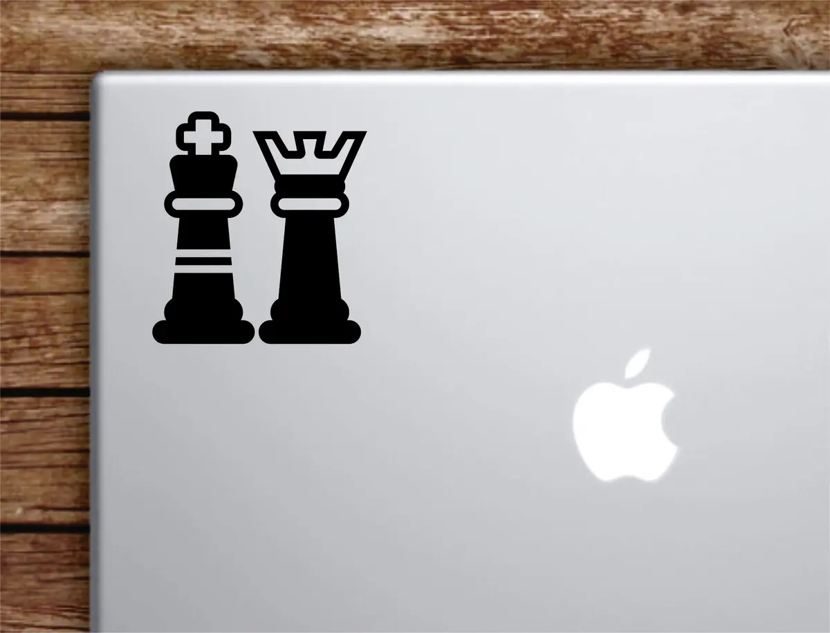 Chess Laptop Wall Decal Sticker Vinyl Art Quote Macbook Apple Decor Car Window Truck Teen Inspirational Girls King Queen 1