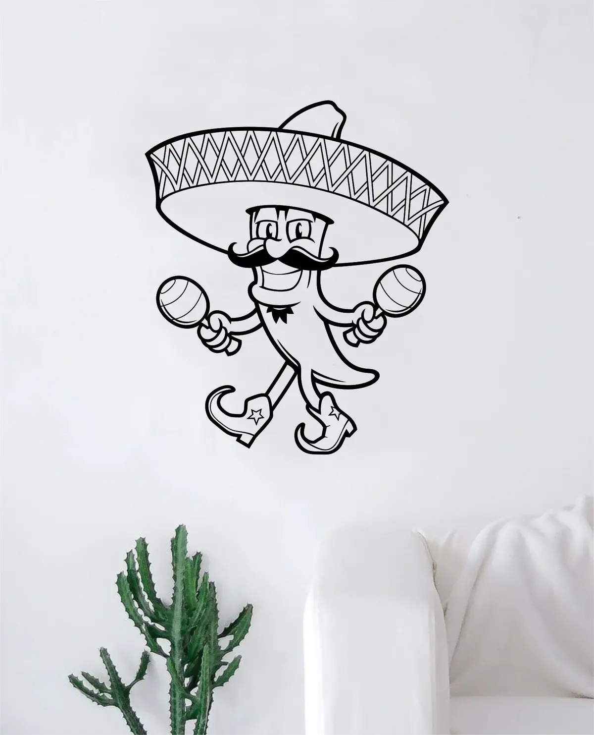 Chili Pepper Wall Decal Sticker Vinyl Art Bedroom Room Home Decor Quote Inspirational Kitchen Food Funny Hot Chile Mexico 1