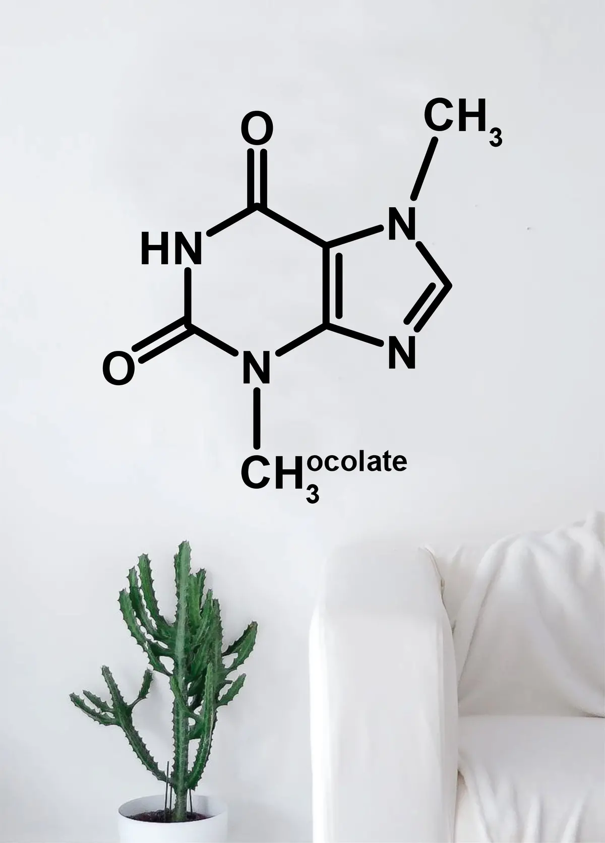Chocolate Molecule Science Design Decal Sticker Wall Vinyl Art Home Room Decor Teacher School Educational Classroom Atom Funny 1