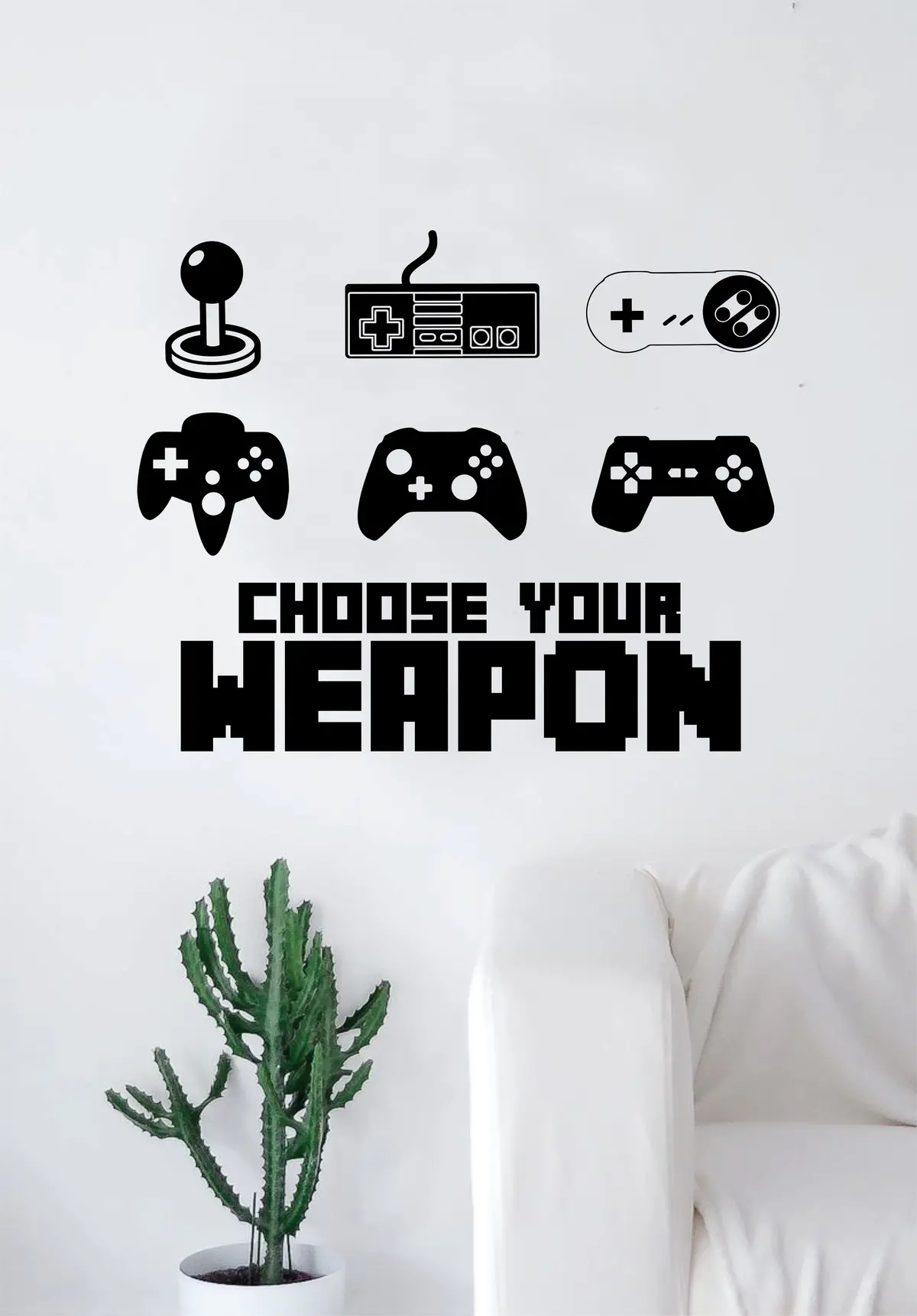 Choose Your W Gamer Video Game Decal Sticker Wall Vinyl Decor Art Home Bedroom Retro Classic Nerd Teen Funny Controller 1