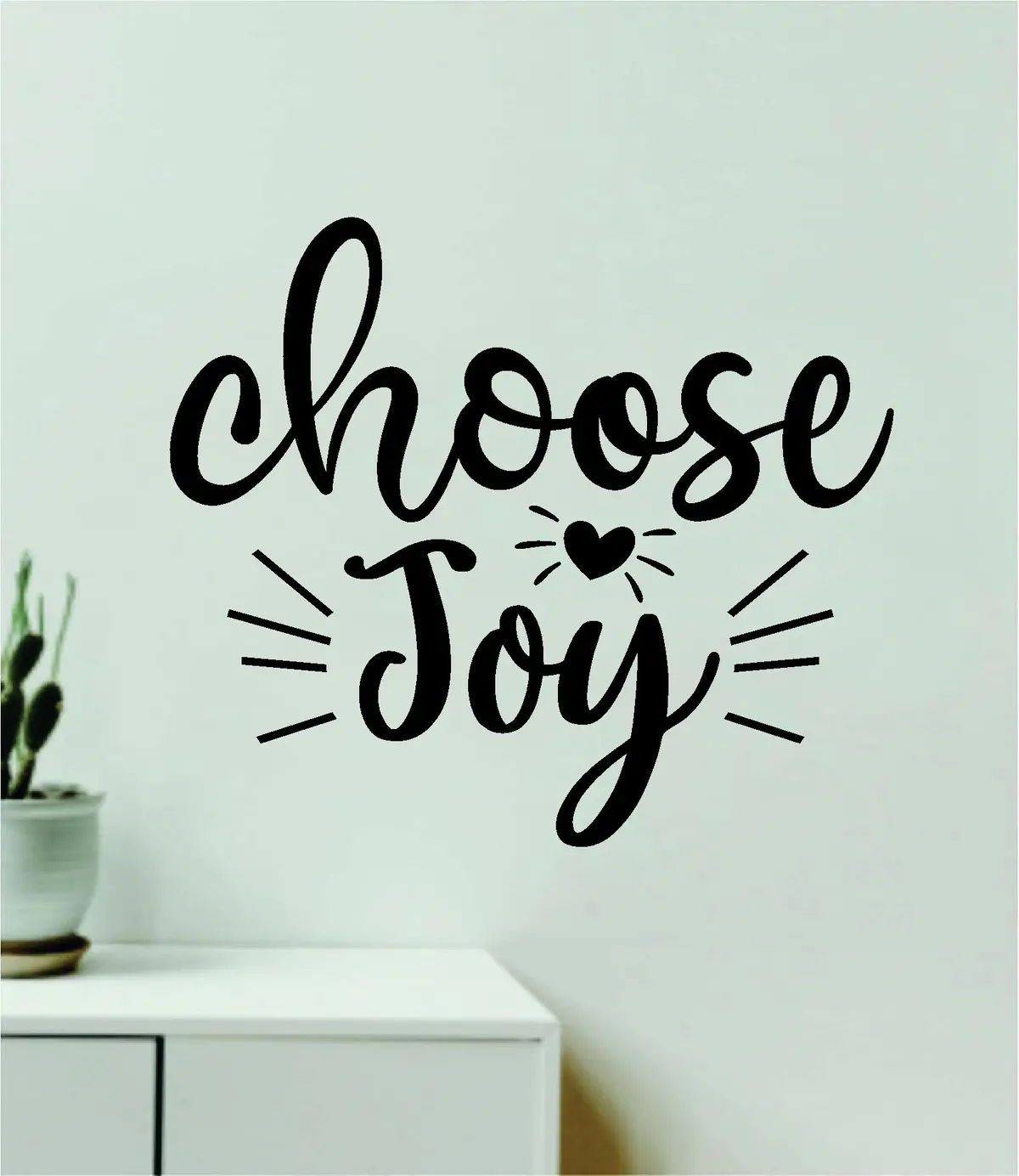 Choose Joy V2 Quote Wall Decal Sticker Vinyl Art Decor Bedroom Room Boy Girl Inspirational Motivational School Nursery Classroom Teacher Aesthetic Happy 1